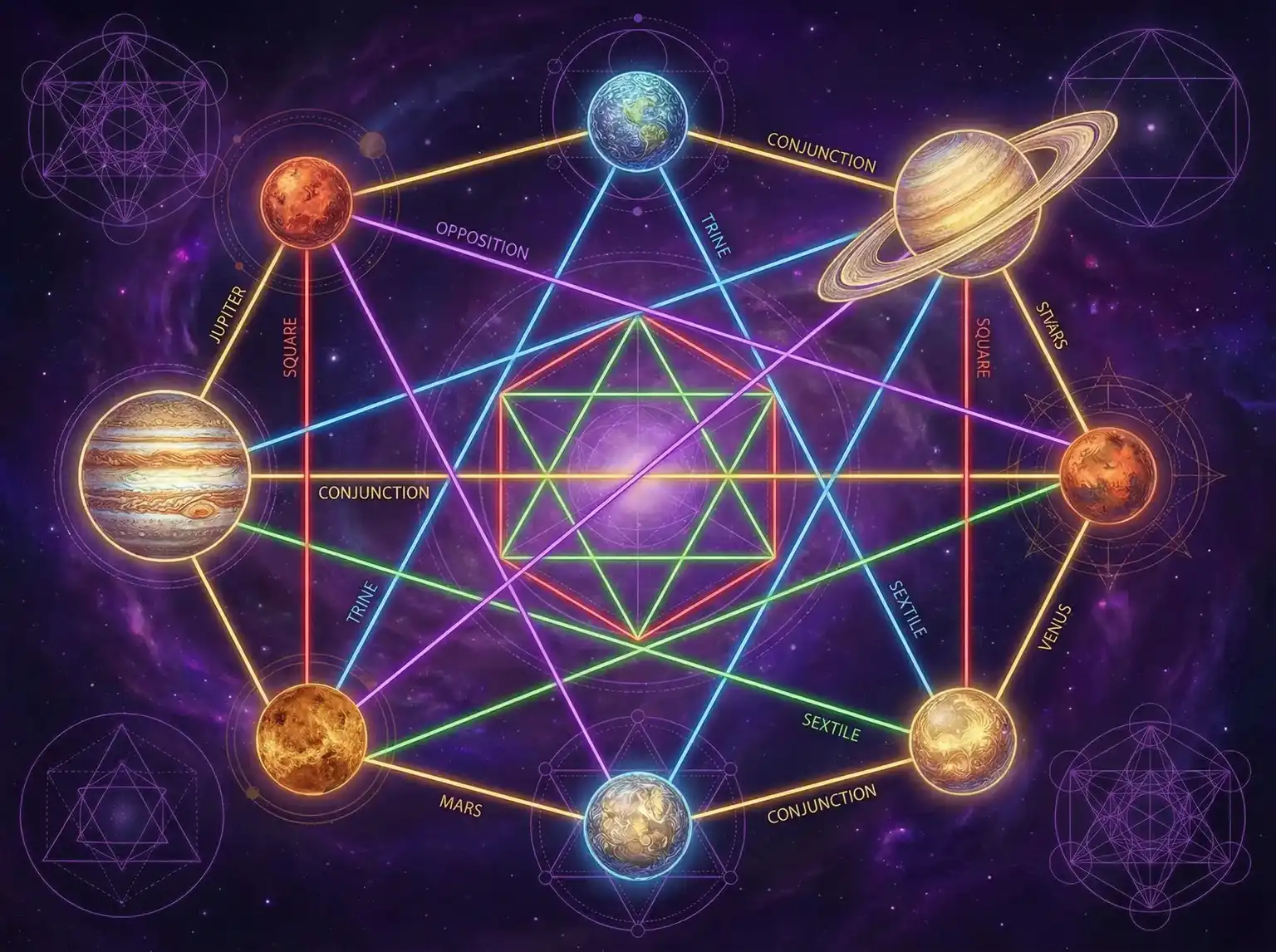 行星相位解读 - 天下围棋 | 占星学进阶